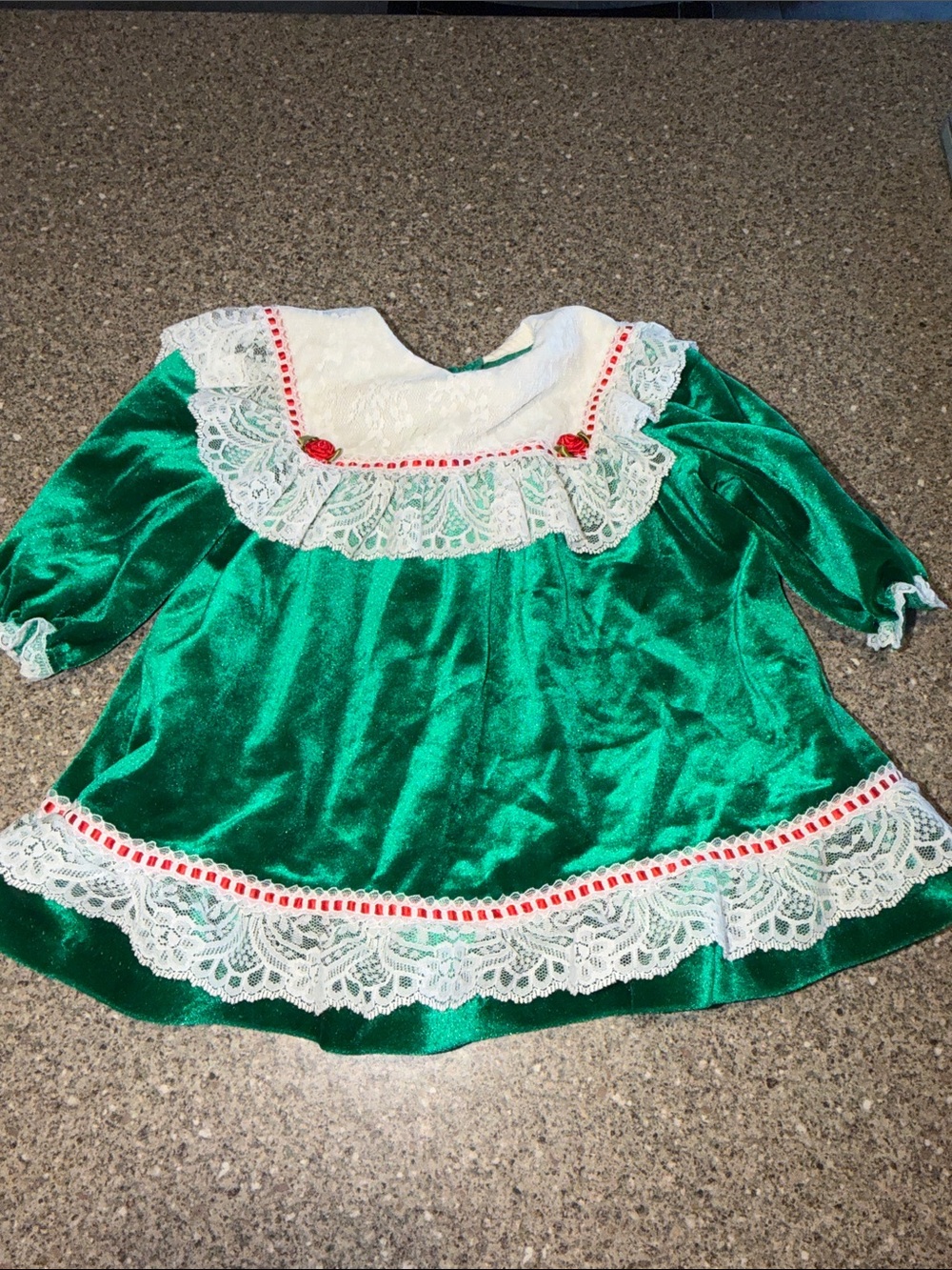 Allison Ann Vintage Green Velvet dress